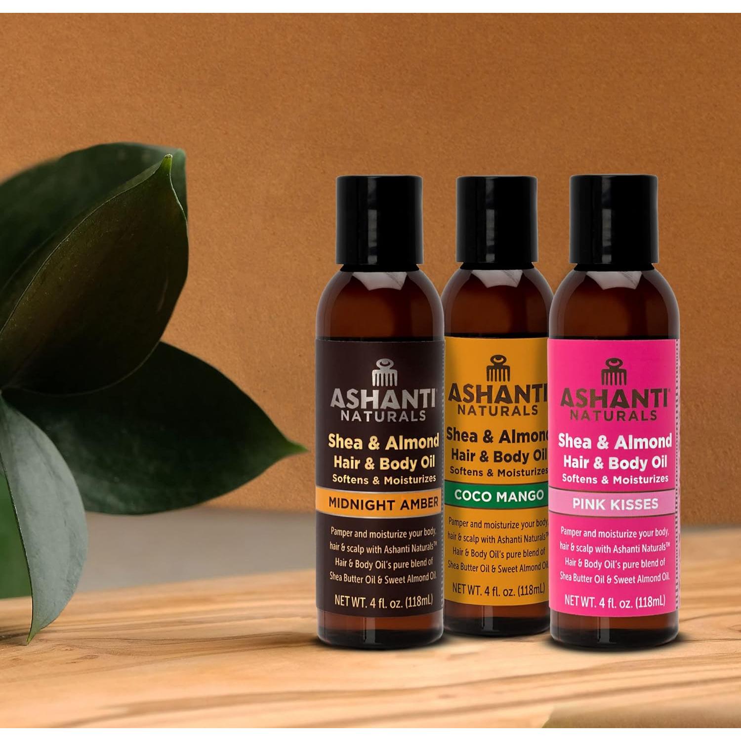 Aceite de Karité y Almendra Dulce Ashanti Naturals 113.4 ml