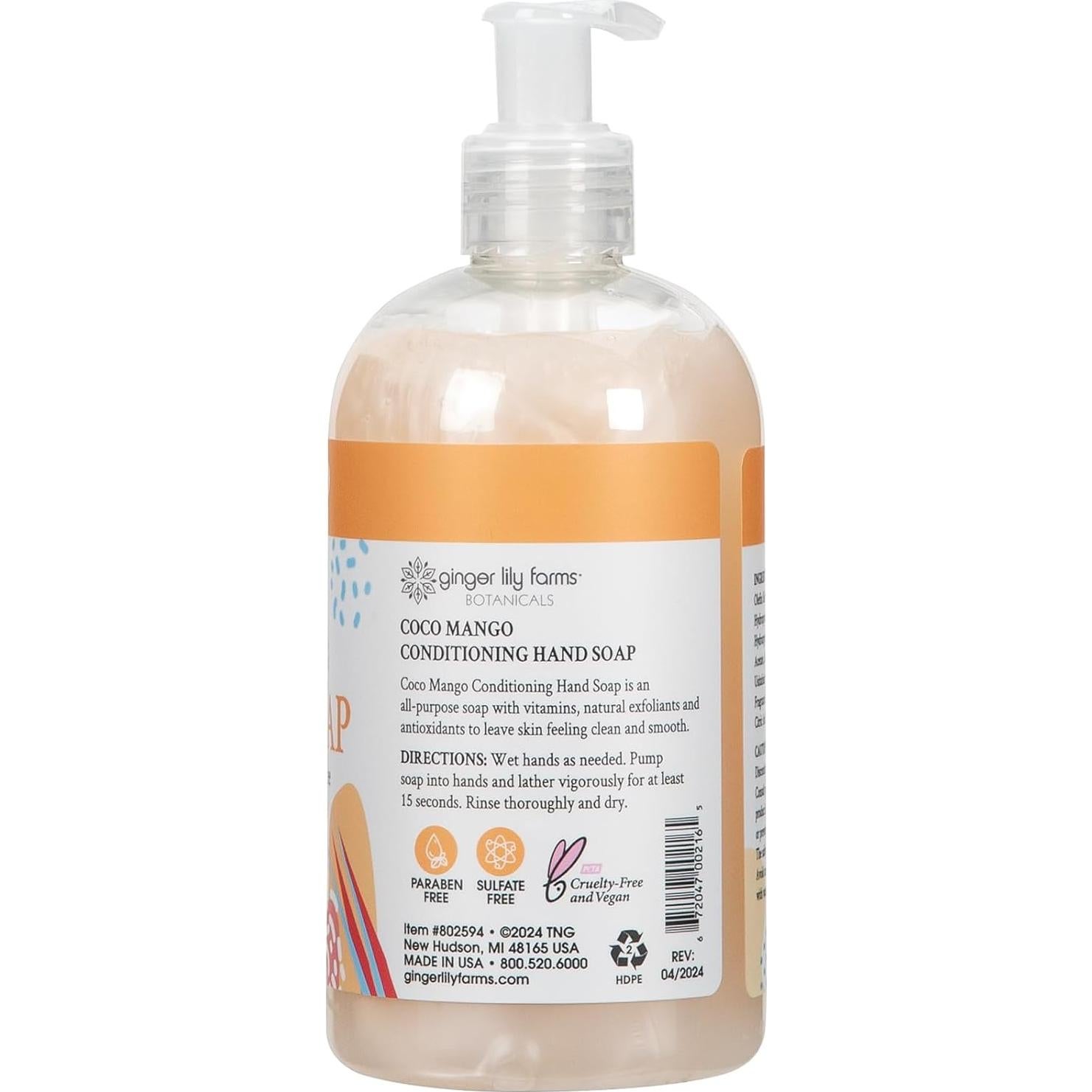 Jabón de Manos Líquido Acondicionador Ginger Lily 354 ml x6