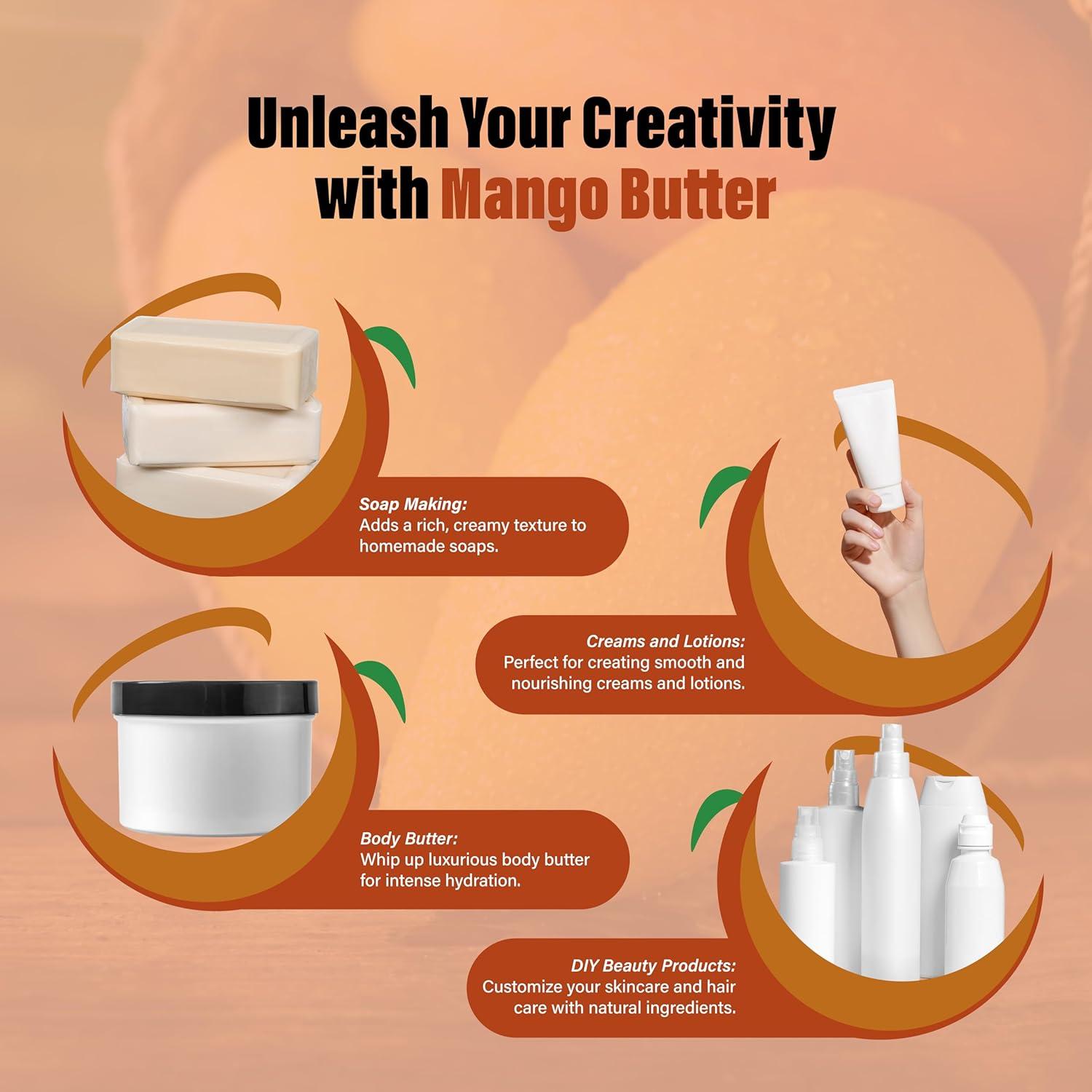 Manteca de Mango Cruda 910g - 100% Pura Natural Sin Refinar