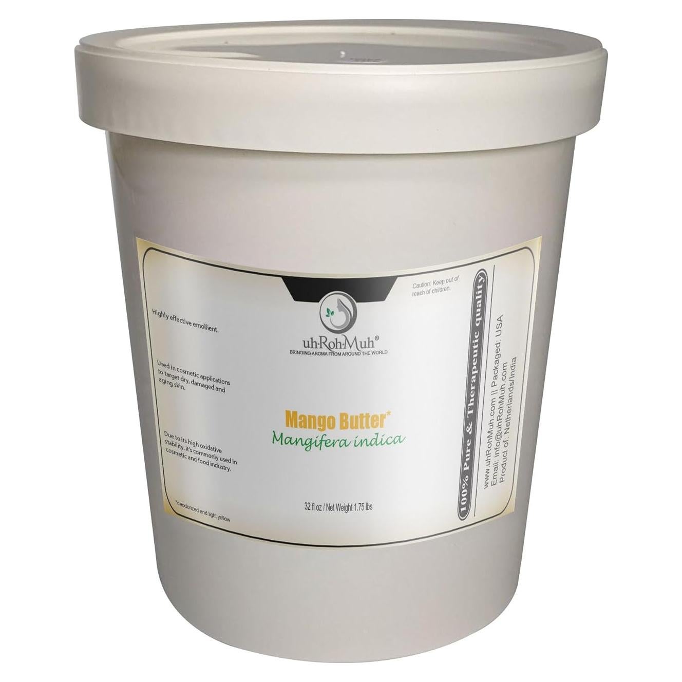 Manteca de Mango Refinada Premium uh*Roh*Muh 0.8kg - Hidratación Piel y Cabello