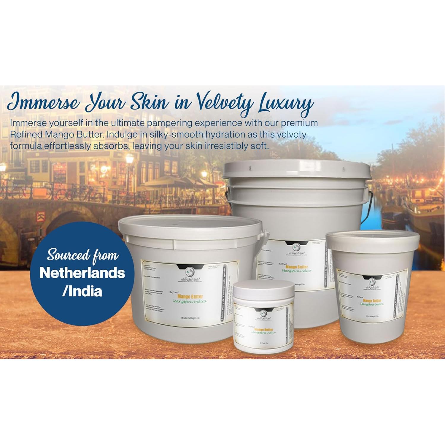 Manteca de Mango Refinada Premium uh*Roh*Muh 0.8kg - Hidratación Piel y Cabello