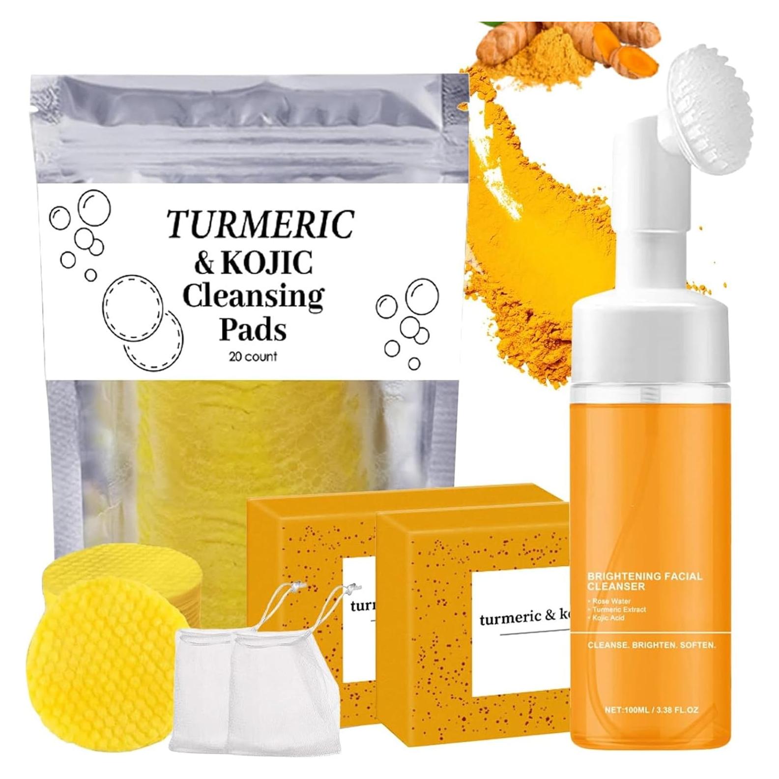 Juego de Cuidado Facial de Cúrcuma 4 Piezas TRWLCFF