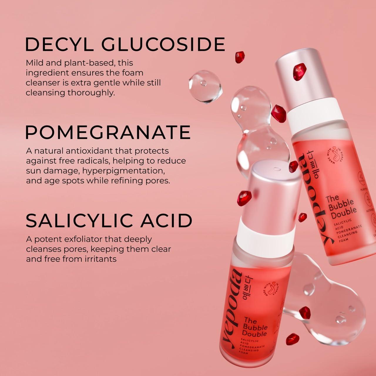 Yepoda Limpiador Facial Espuma Exfoliante 120 ml Vegano