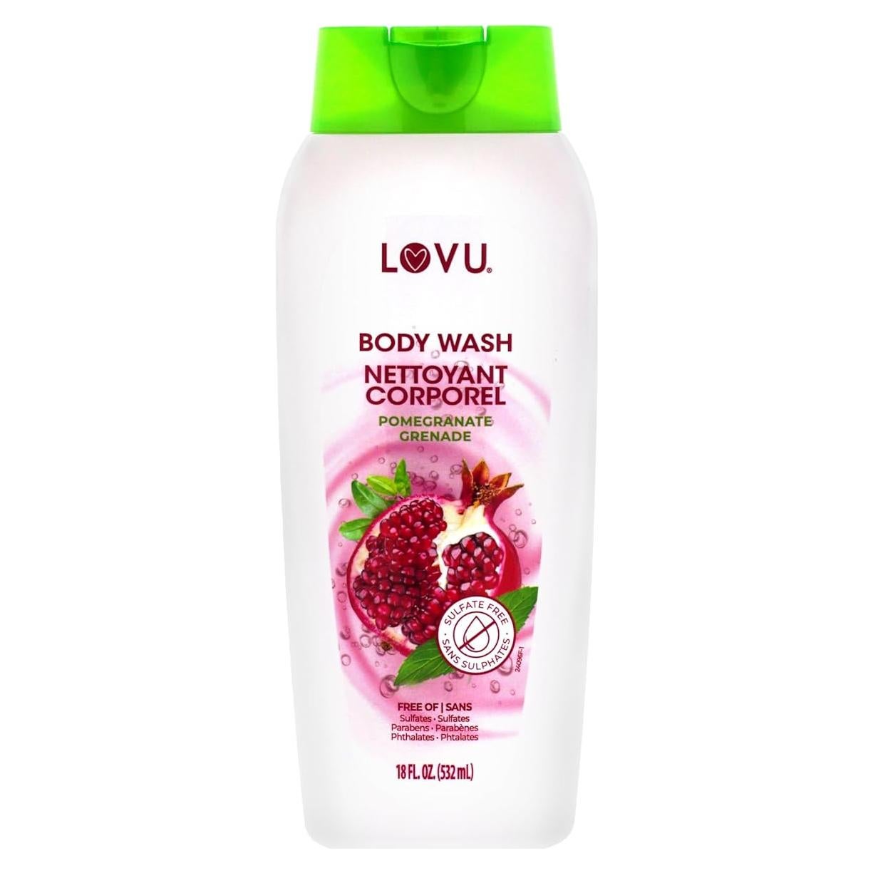 Gel de Ducha Revitalizante Lovu 550g Granada Refrescante