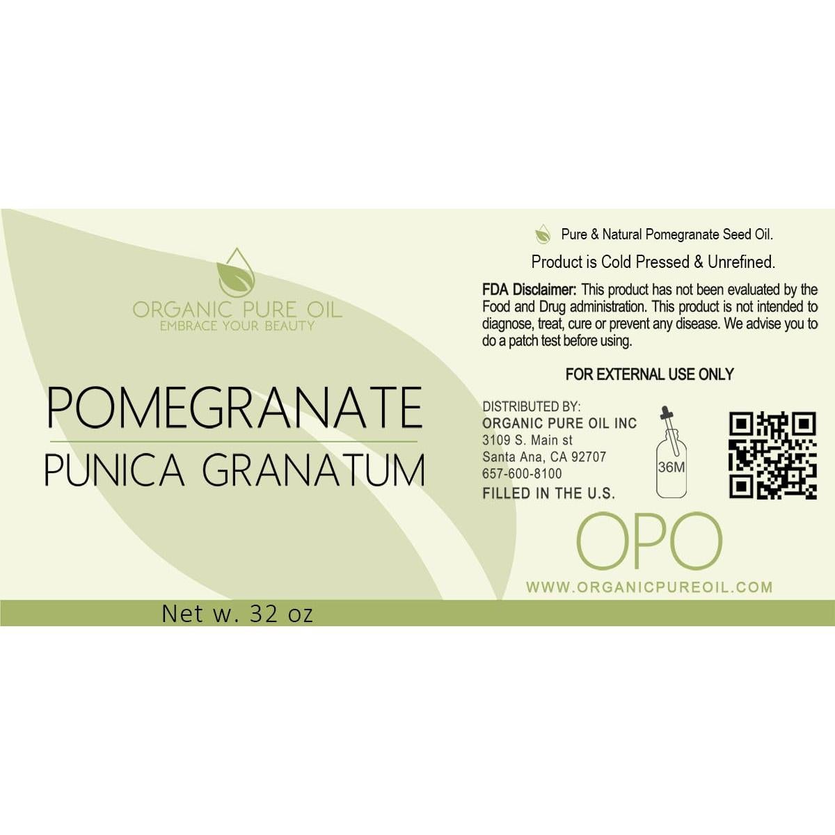Aceite de Semilla de Granada Puro Orgánico 0.95 L OPO