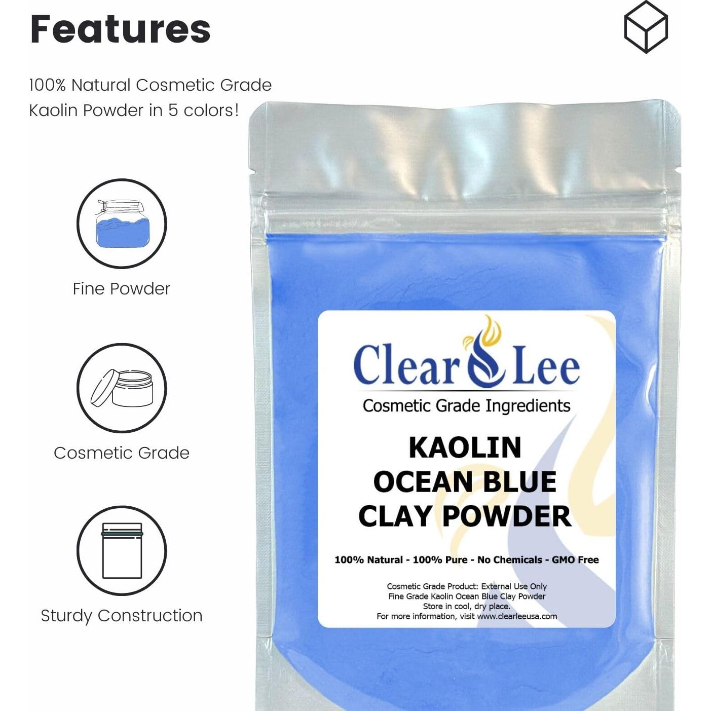 Arcilla Kaolin Cosmética ClearLee 5 Colores 100% Natural 28g