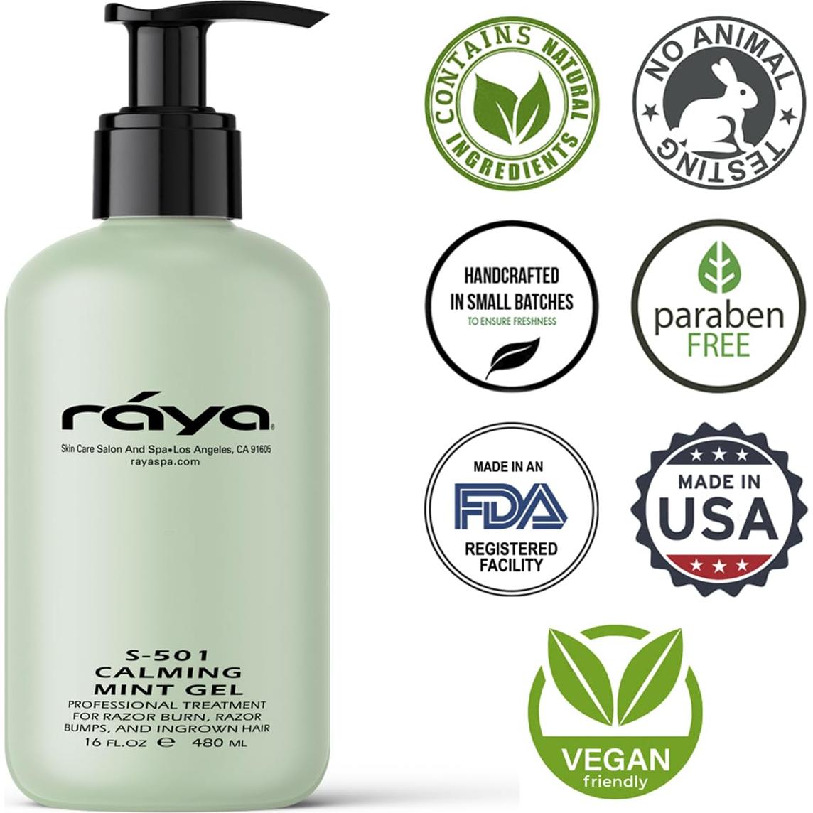 Gel Calmante de Menta RAYA 473 ml para Piel Sensible