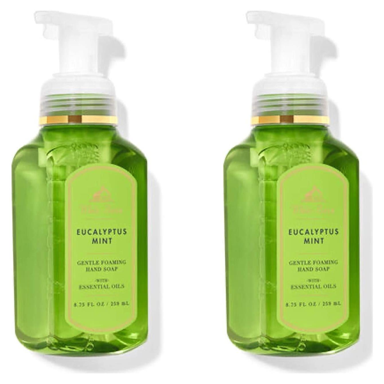 Jabón de Manos Espumoso Suave Baño y Cuerpo Eucalipto Menta 2-Pack