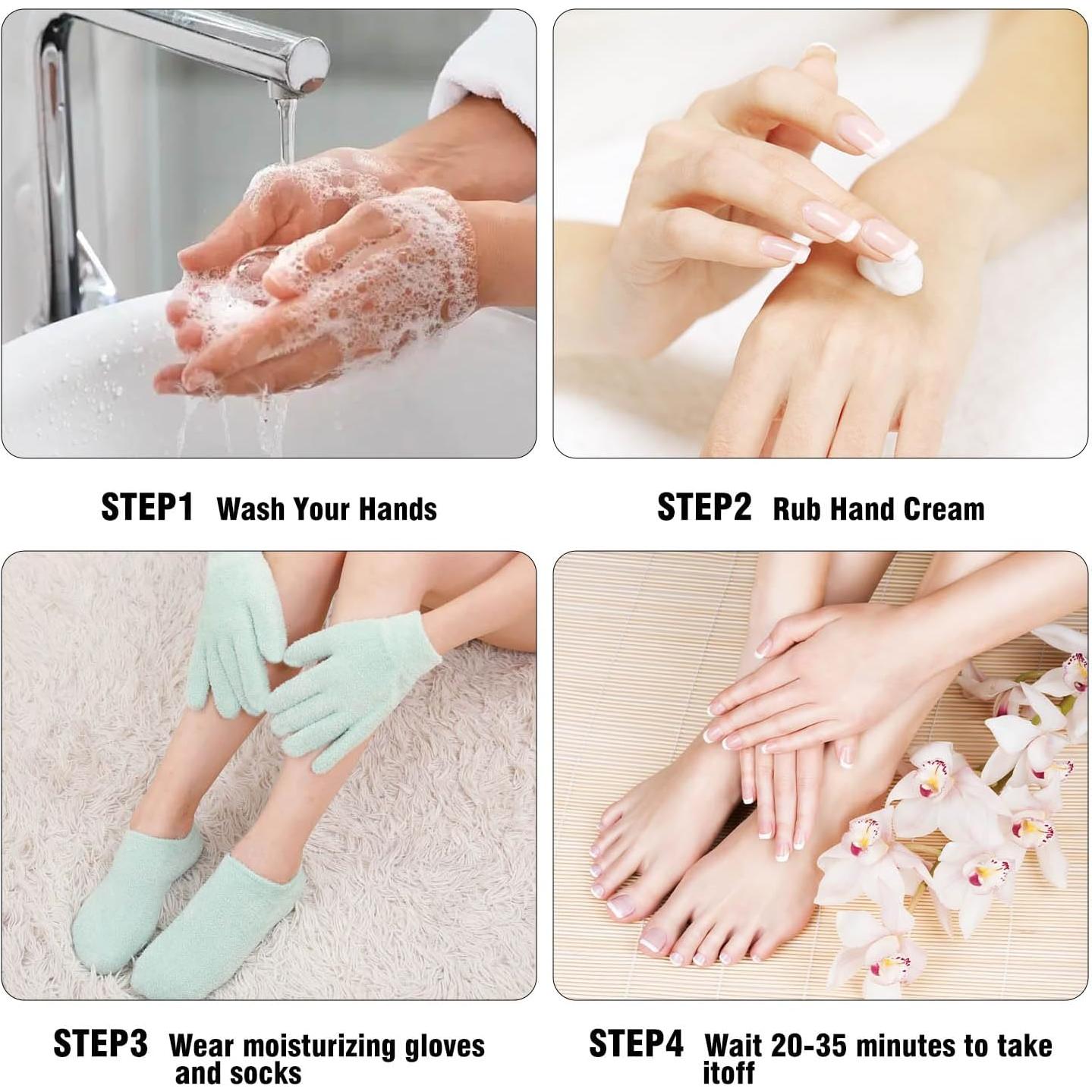 Juego de Calcetines y Guantes Hidratantes HATINXIA - Cuidado Pies y Manos