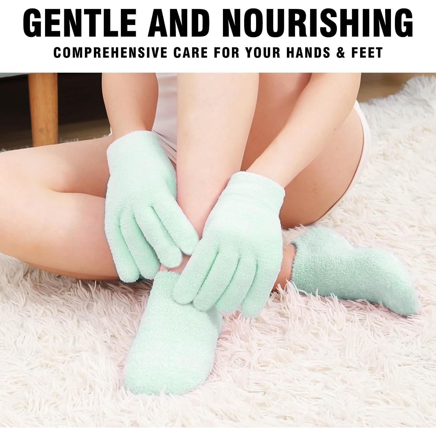 Juego de Calcetines y Guantes Hidratantes HATINXIA - Cuidado Pies y Manos