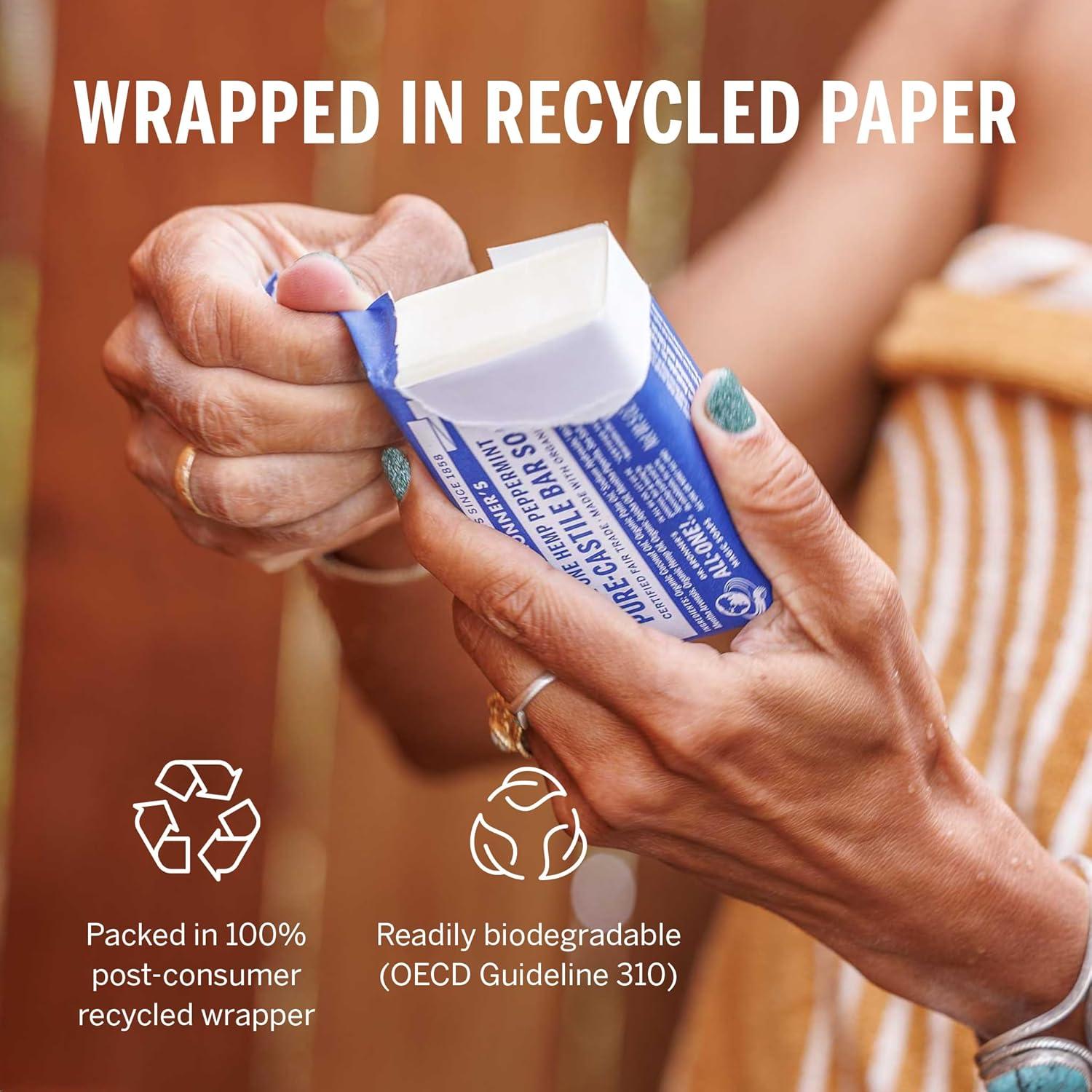 Jabón de Barra Mágico Pura-Castile Dr. Bronner Menta 141g 2-Pack