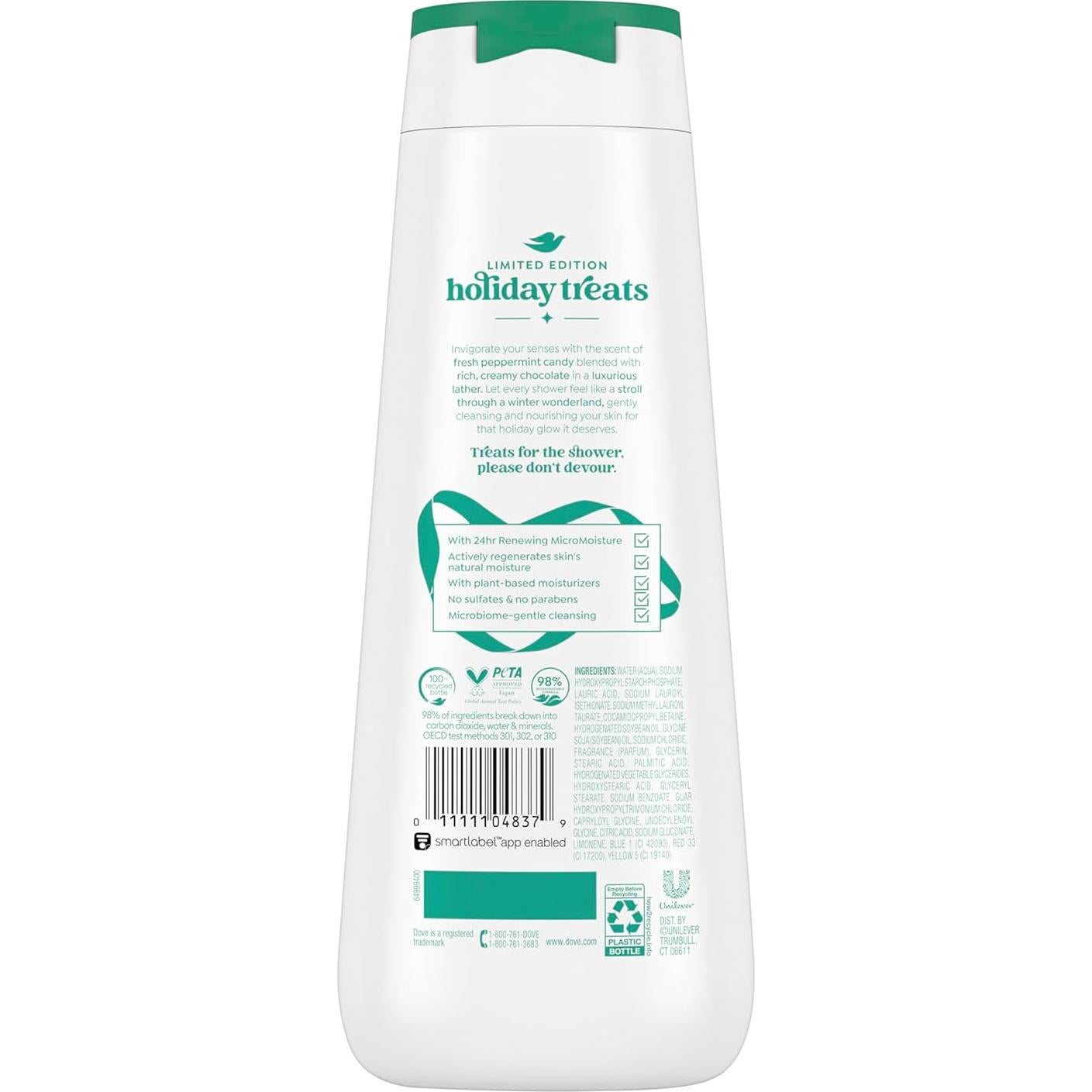 Gel de Ducha Dove Corteza de Menta 567 g - Edición Limitada