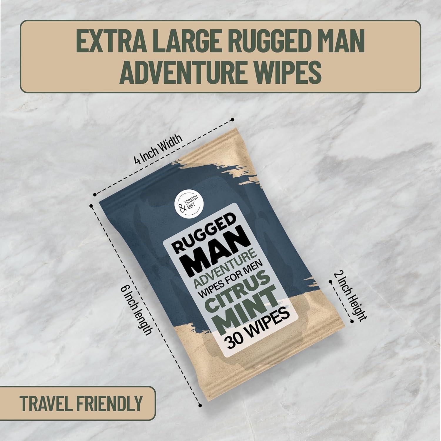 Toallitas Corporales para Hombre BLKSMITH - 120 Unidades Sándalo, Menta, Cedro, Eucalipto