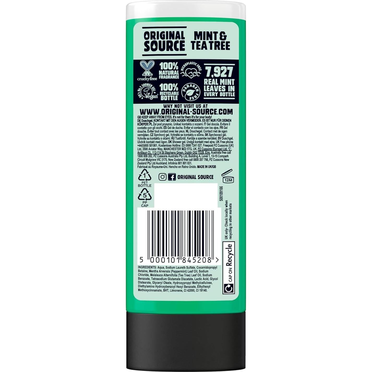 Gel de Ducha Original Source Menta y Árbol de Té 250ml