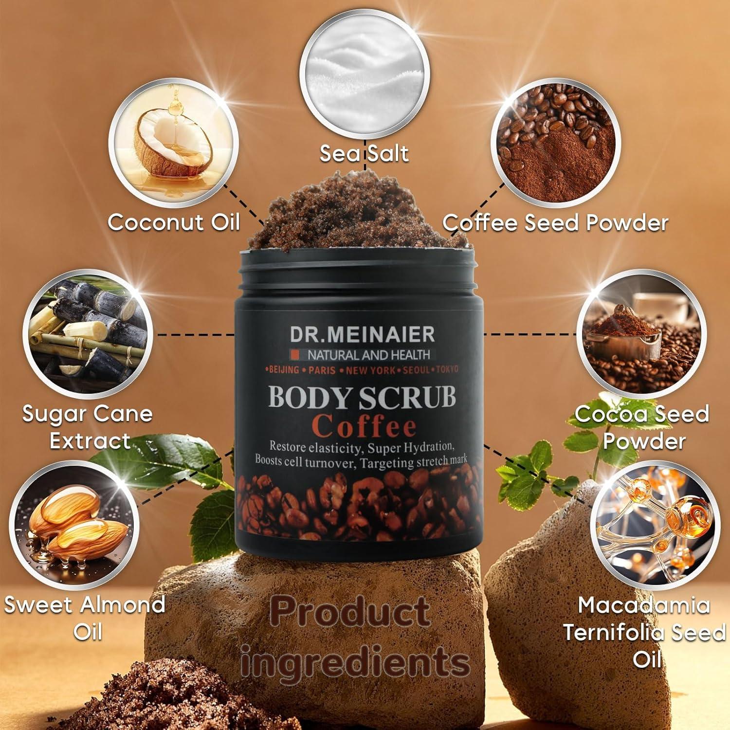 Exfoliante Corporal Natural Dr. Meinaier - Café y Sal del Mar Muerto