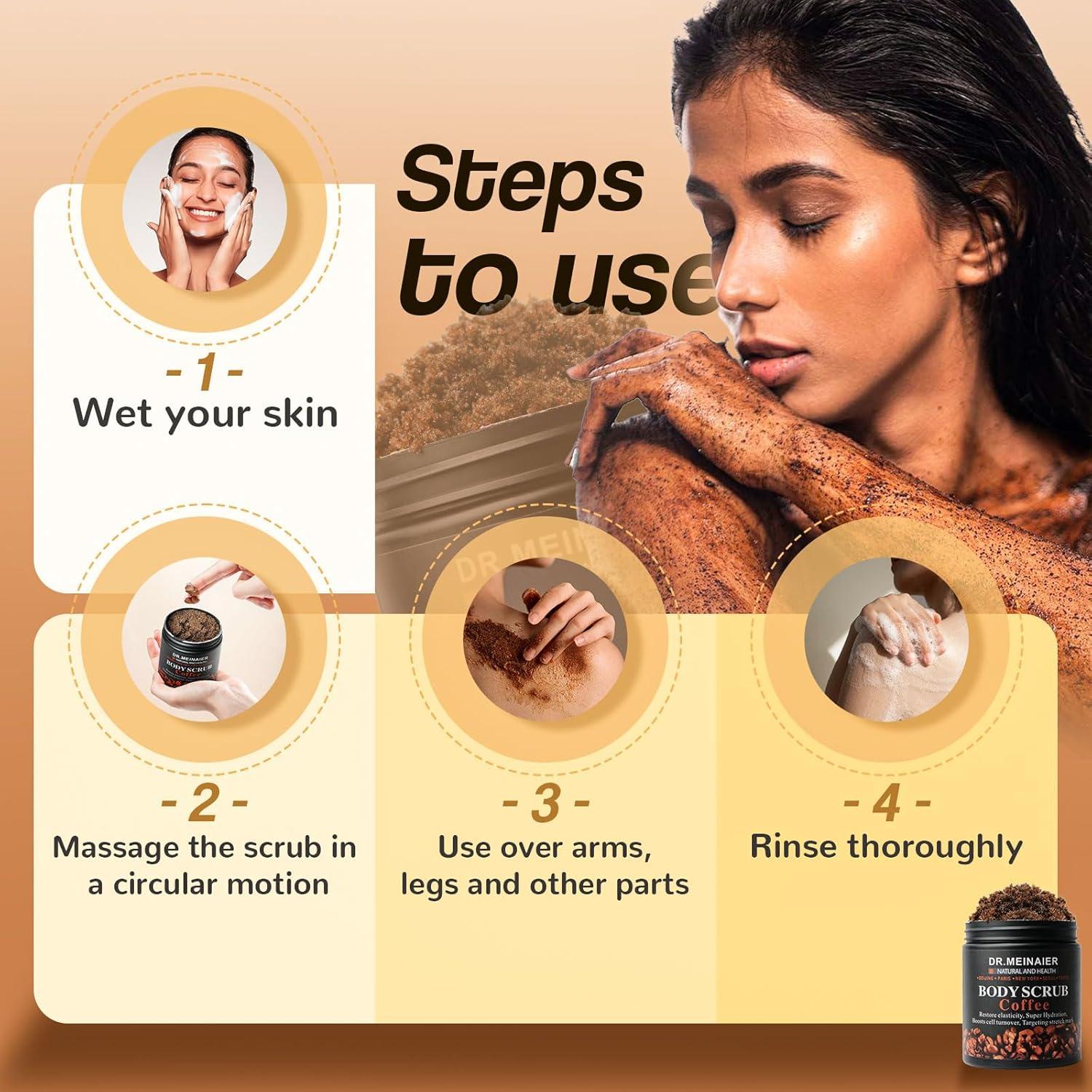 Exfoliante Corporal Natural Dr. Meinaier - Café y Sal del Mar Muerto