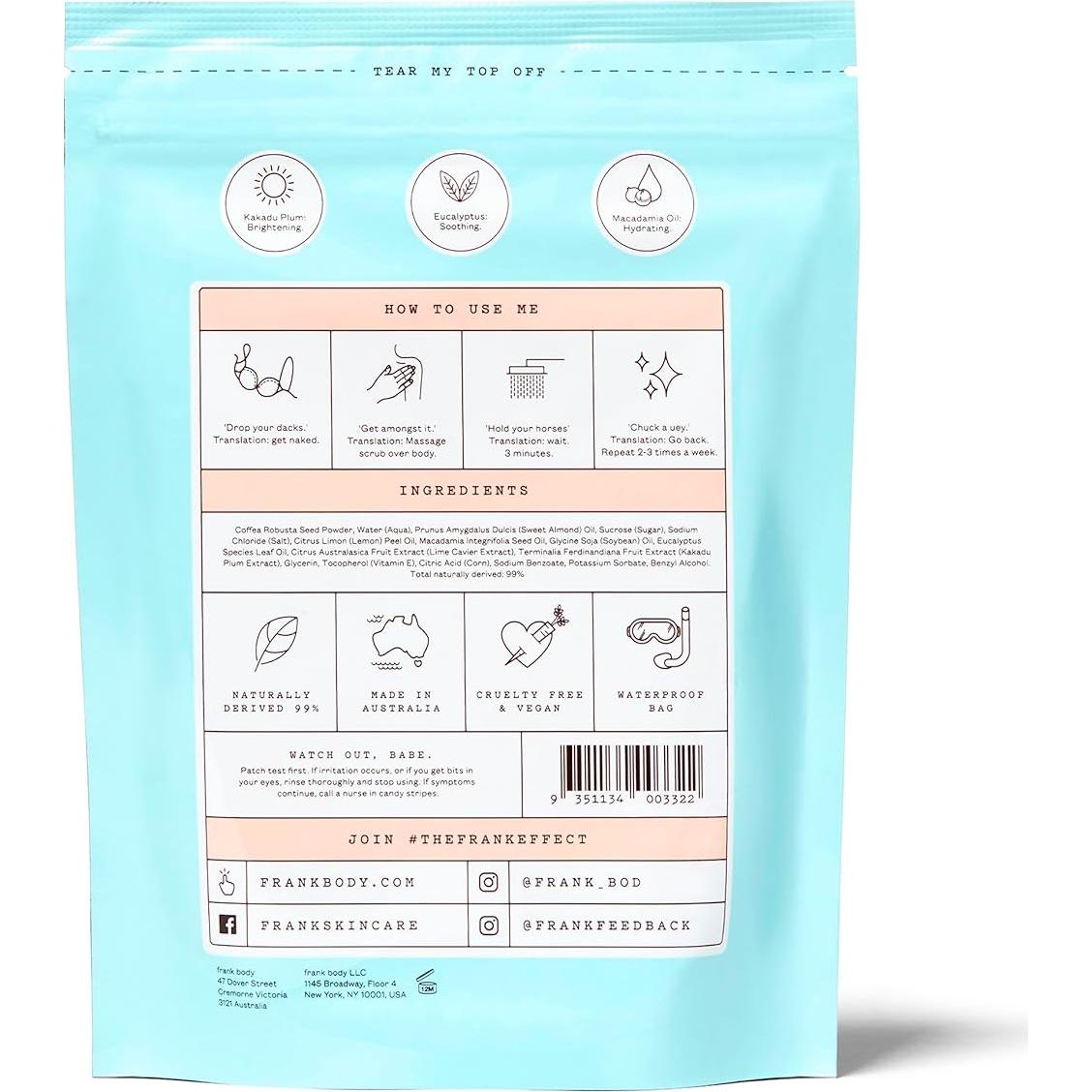 Exfoliante Corporal Frank Body 200g - Natural y Vegano