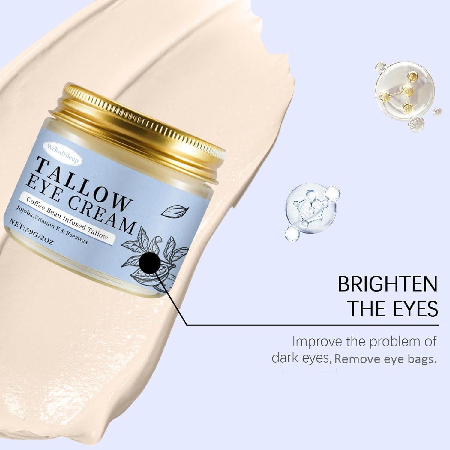 Crema para Ojos MeiPlumLai con Manteca y Cafeína 59g