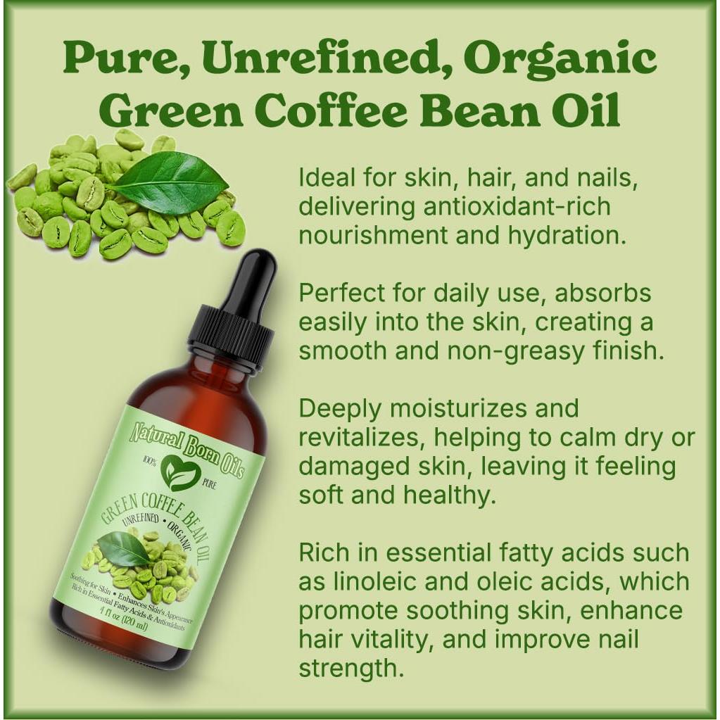 Aceite de Grano de Café Verde Orgánico Natural Born Oils 226g