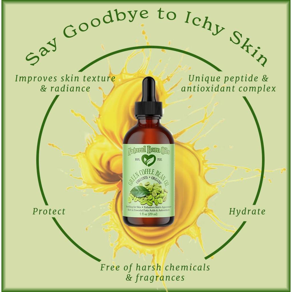 Aceite de Grano de Café Verde Orgánico Natural Born Oils 226g