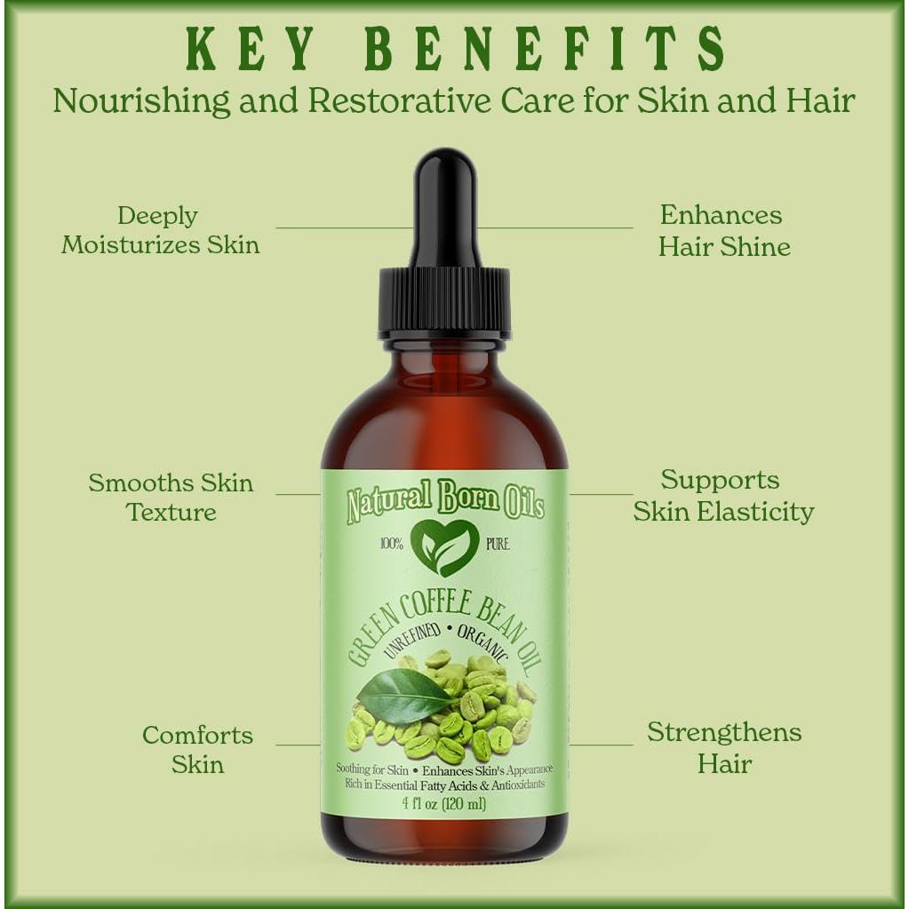 Aceite de Grano de Café Verde Orgánico Natural Born Oils 226g