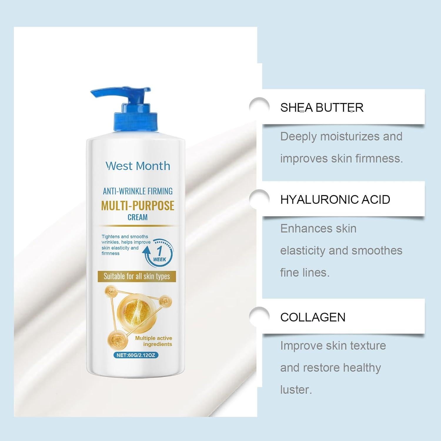 Crema Reafirmante Hidratante Soelegant 60ml - Antiarrugas y Revitalizante