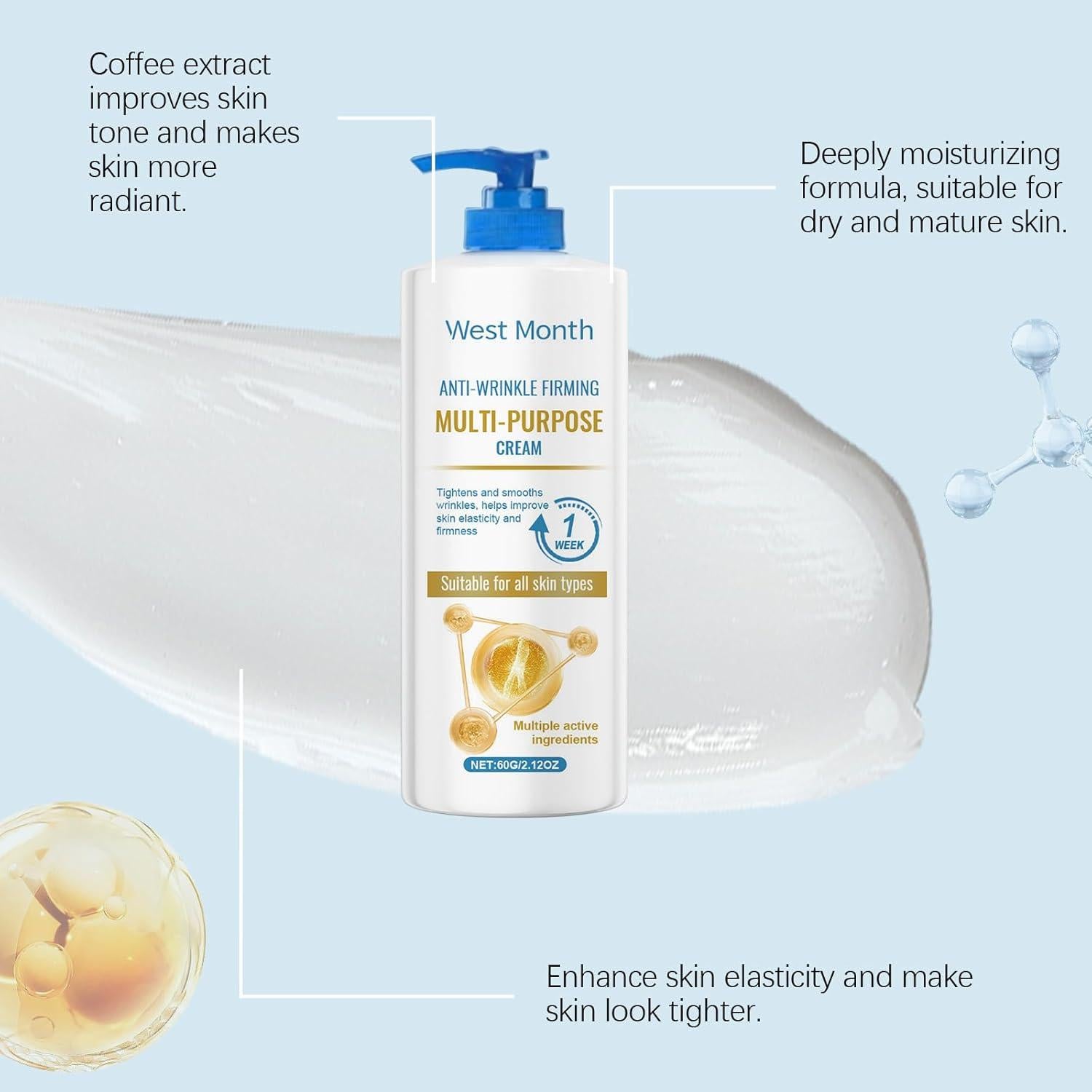 Crema Reafirmante Hidratante Soelegant 60ml - Antiarrugas y Revitalizante