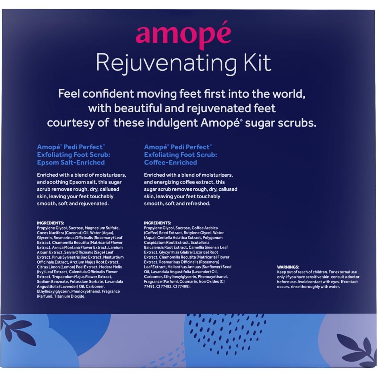 Kit Rejuvenecedor Amopé - Exfoliantes de Pies con Sal de Epsom y Café