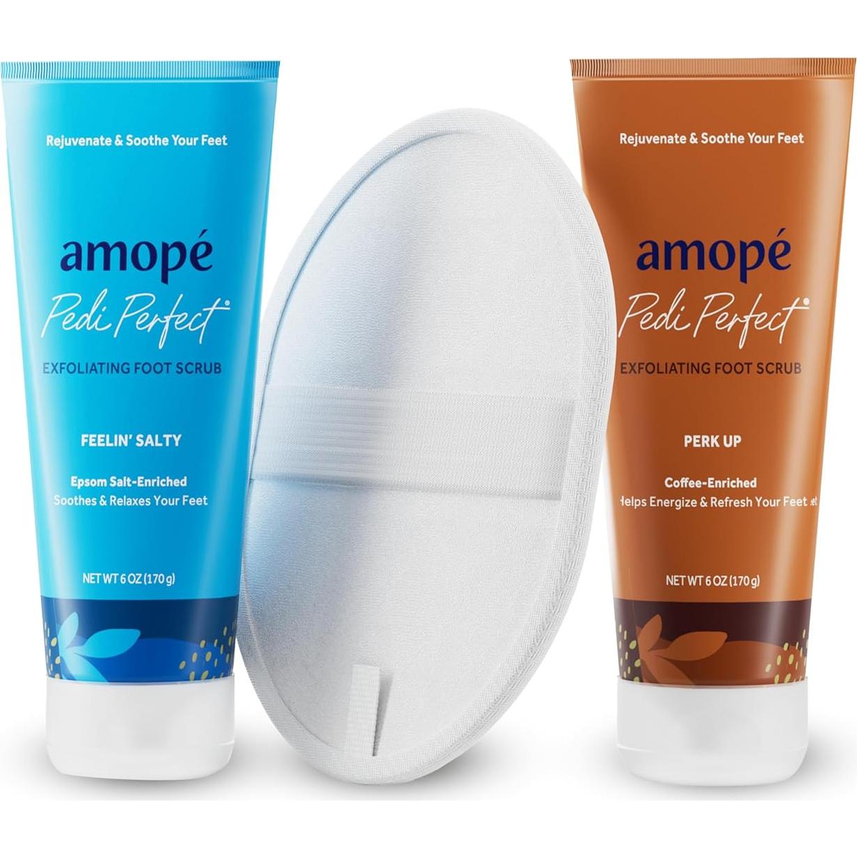 Kit Rejuvenecedor Amopé - Exfoliantes de Pies con Sal de Epsom y Café