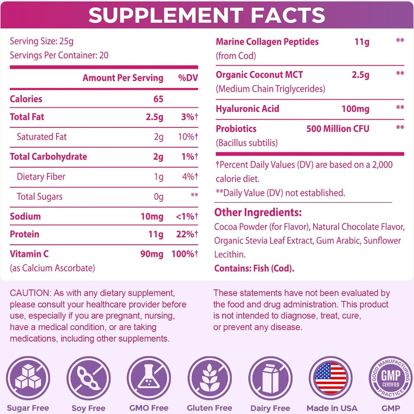 Crema en polvo de café con colágeno marino Nokuba 500g