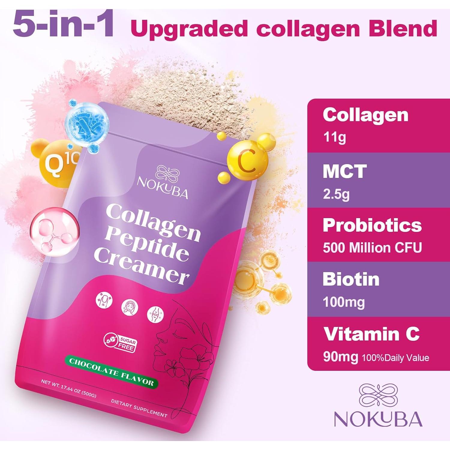 Crema en polvo de café con colágeno marino Nokuba 500g