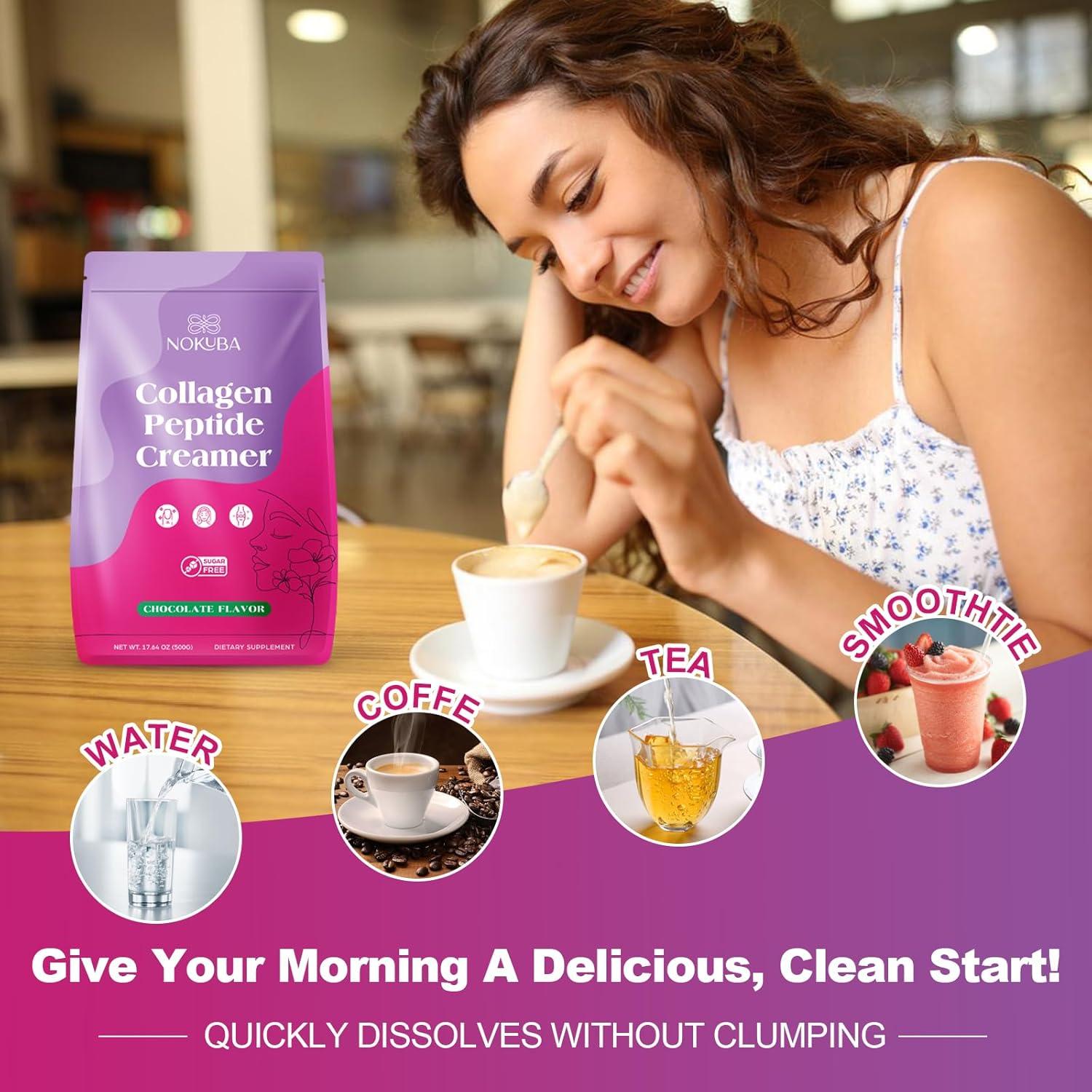 Crema en polvo de café con colágeno marino Nokuba 500g