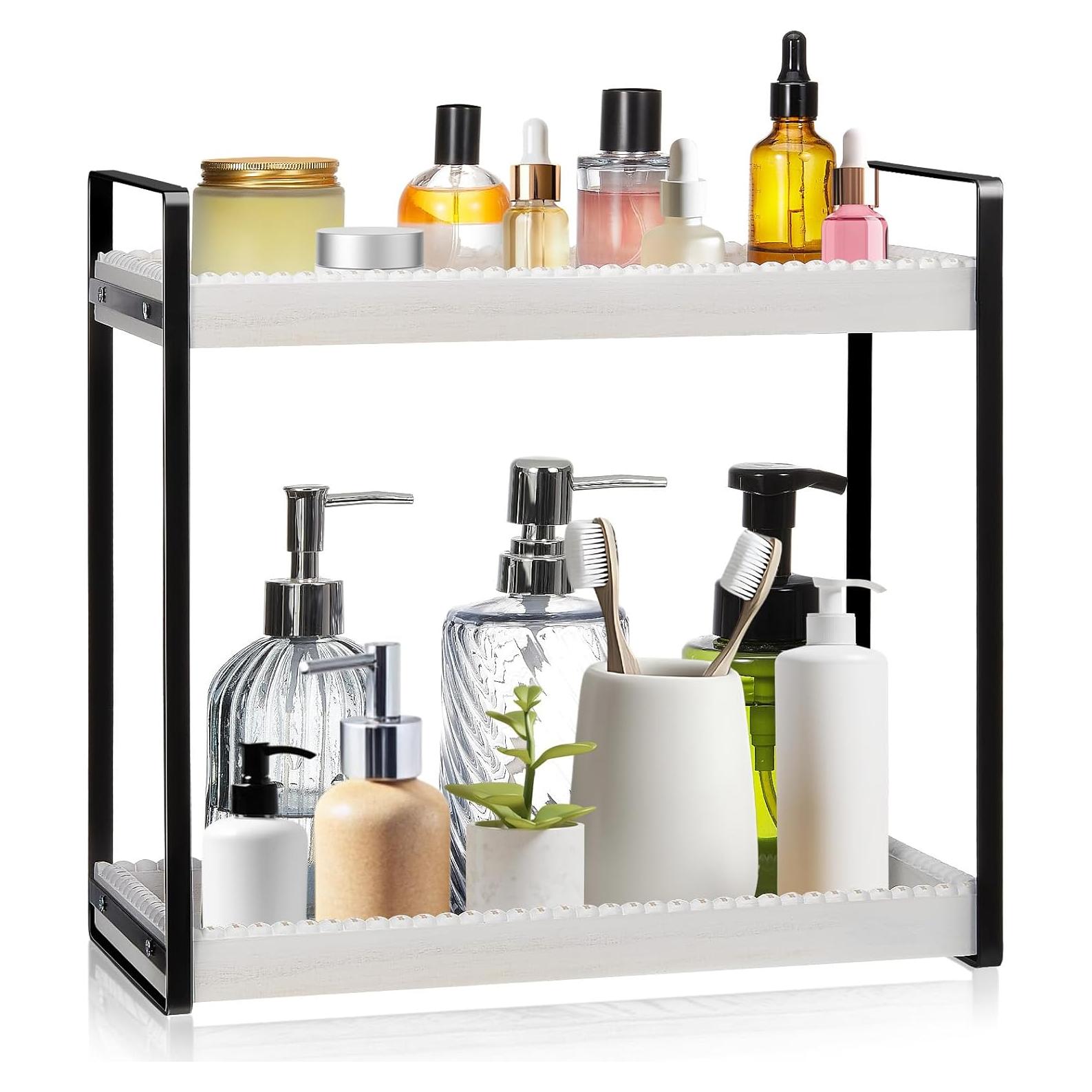 Organizador de Encimera de Baño DoubleFill MEE2610 2 Niveles Blanco