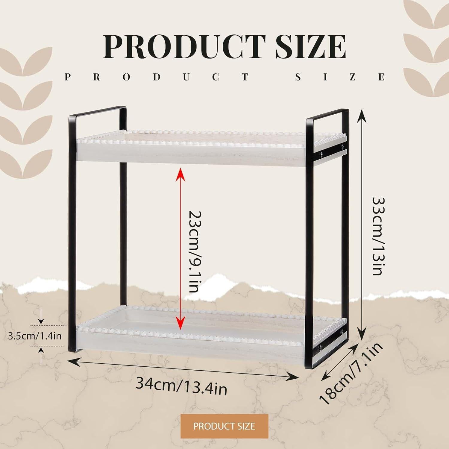 Organizador de Encimera de Baño DoubleFill MEE2610 2 Niveles Blanco