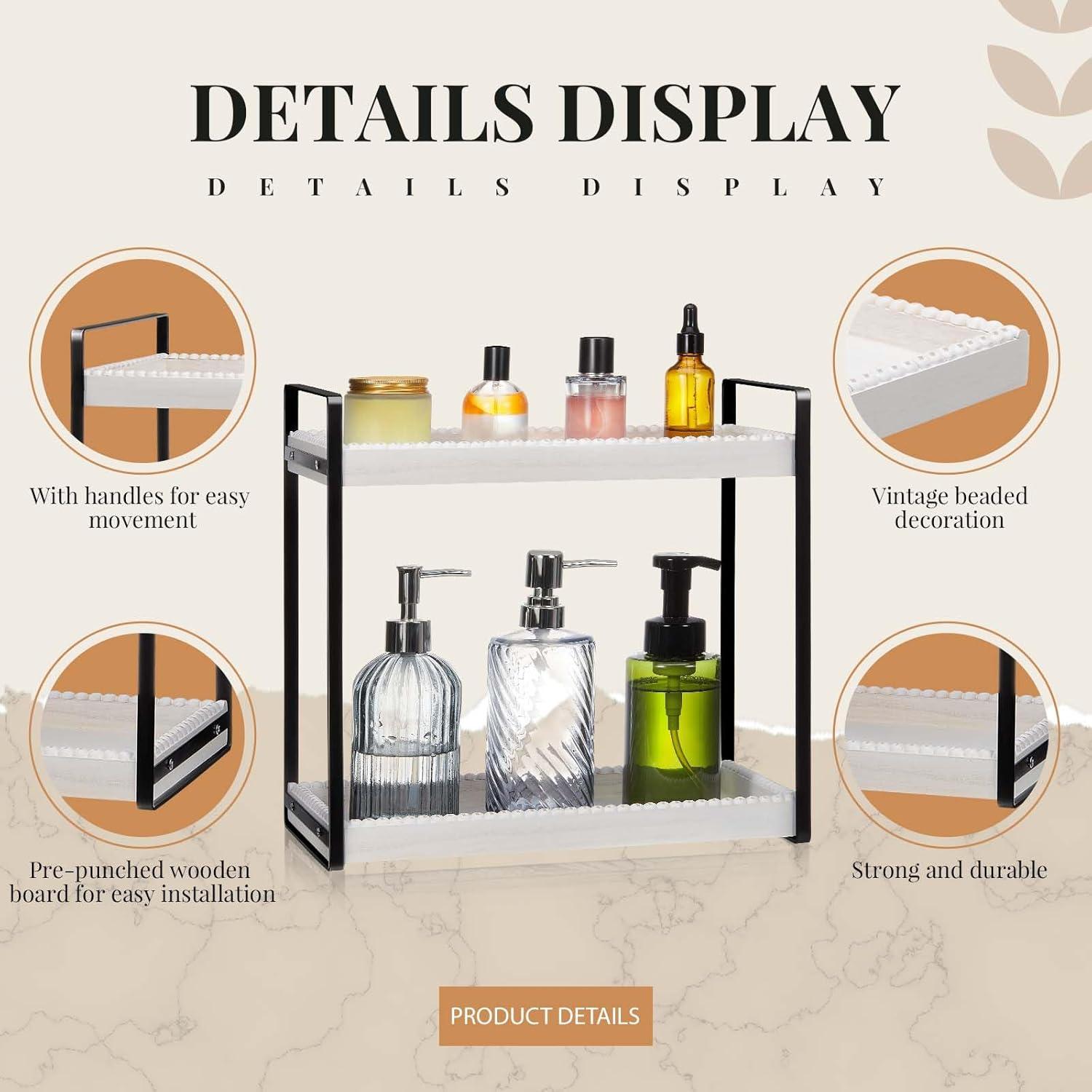 Organizador de Encimera de Baño DoubleFill MEE2610 2 Niveles Blanco