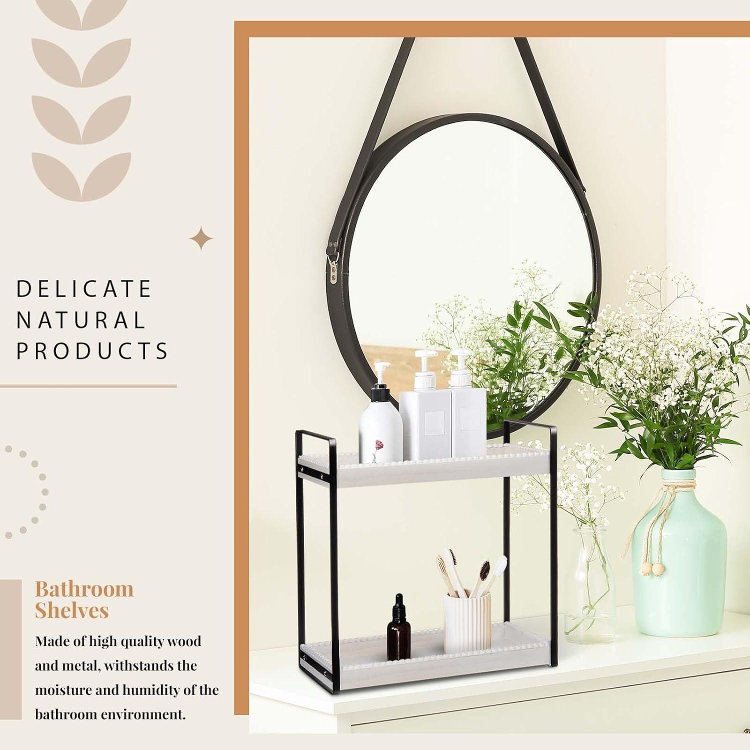 Organizador de Encimera de Baño DoubleFill MEE2610 2 Niveles Blanco