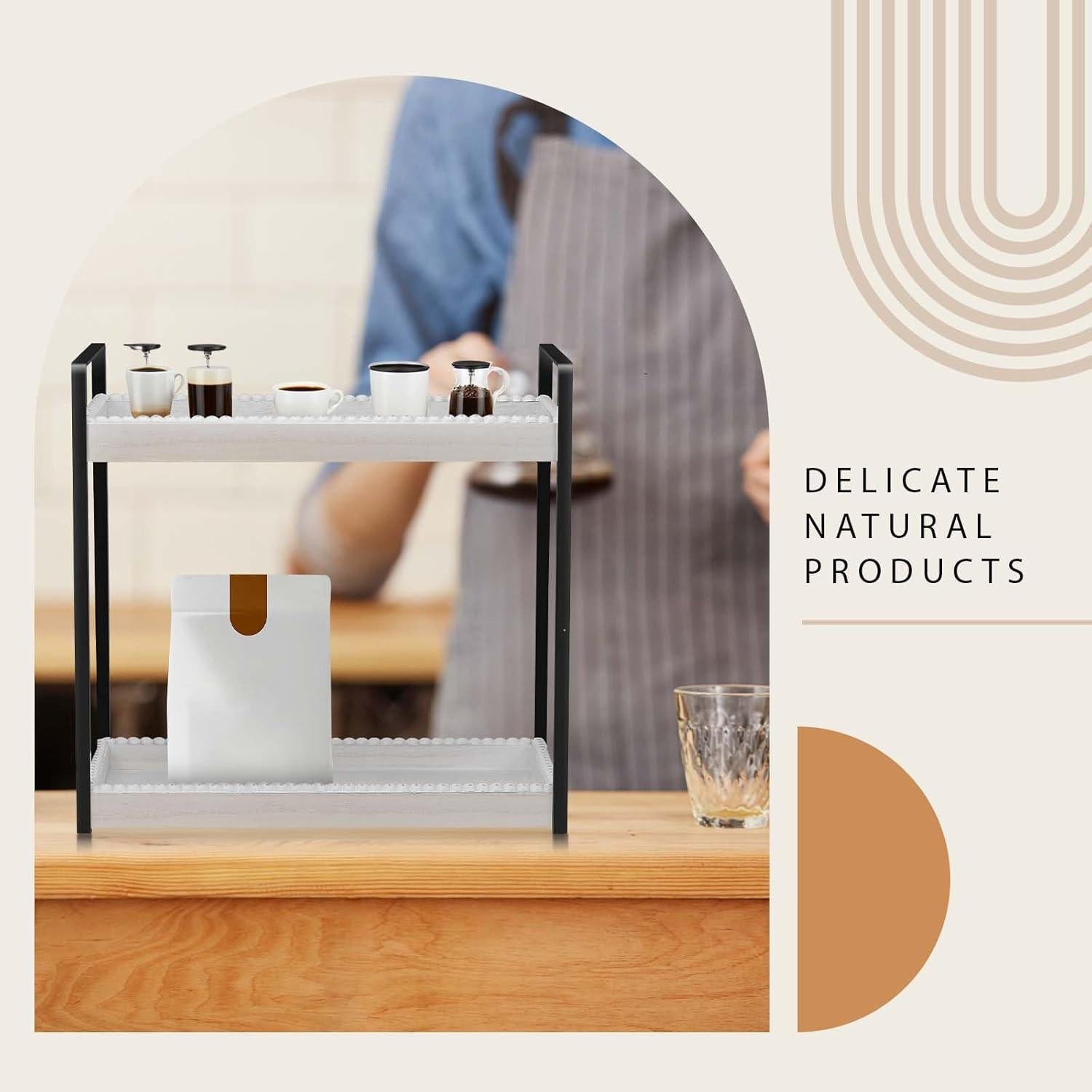 Organizador de Encimera de Baño DoubleFill MEE2610 2 Niveles Blanco