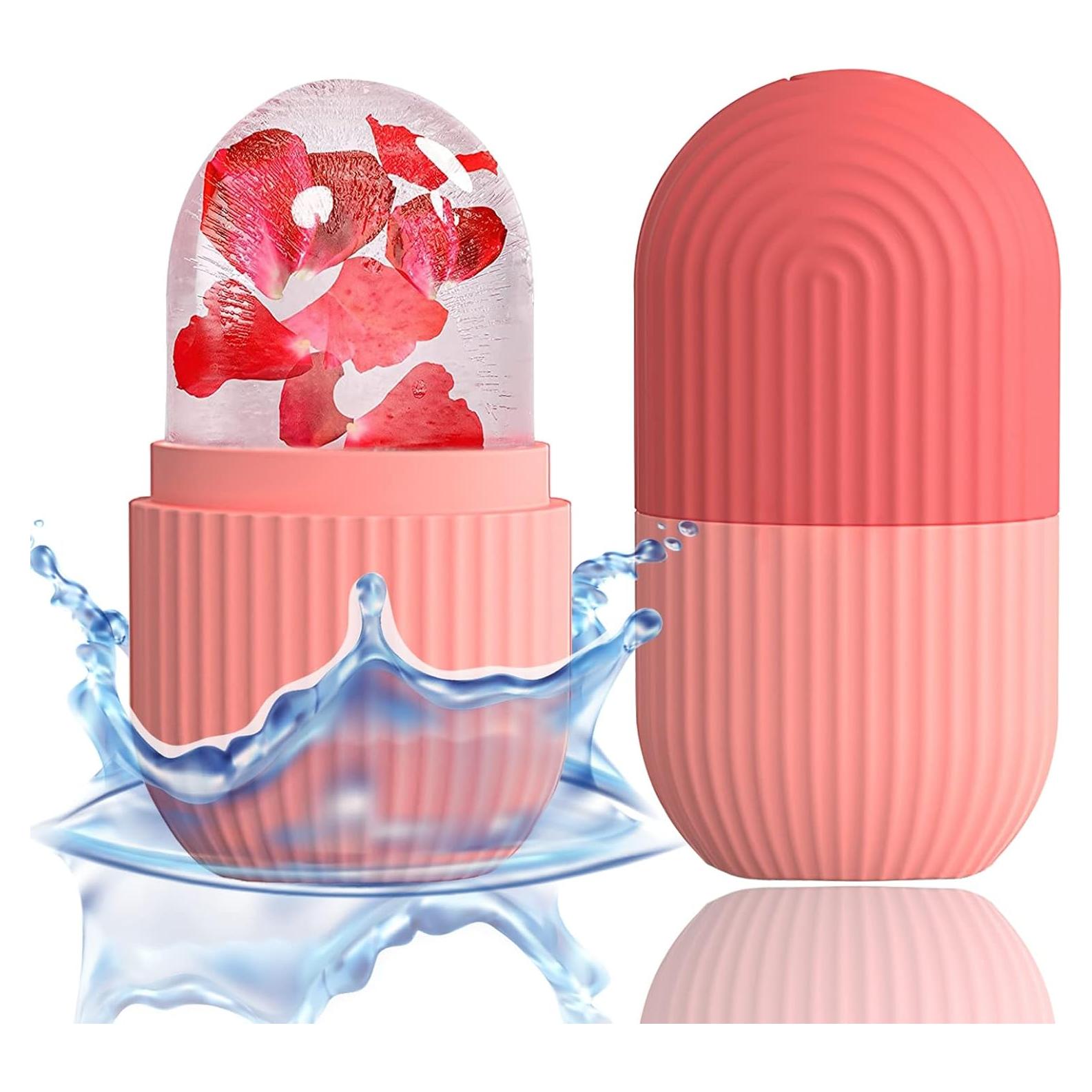 Rodillo de Hielo XHJRI para Cara y Ojos Rosa 11.4x6.1cm