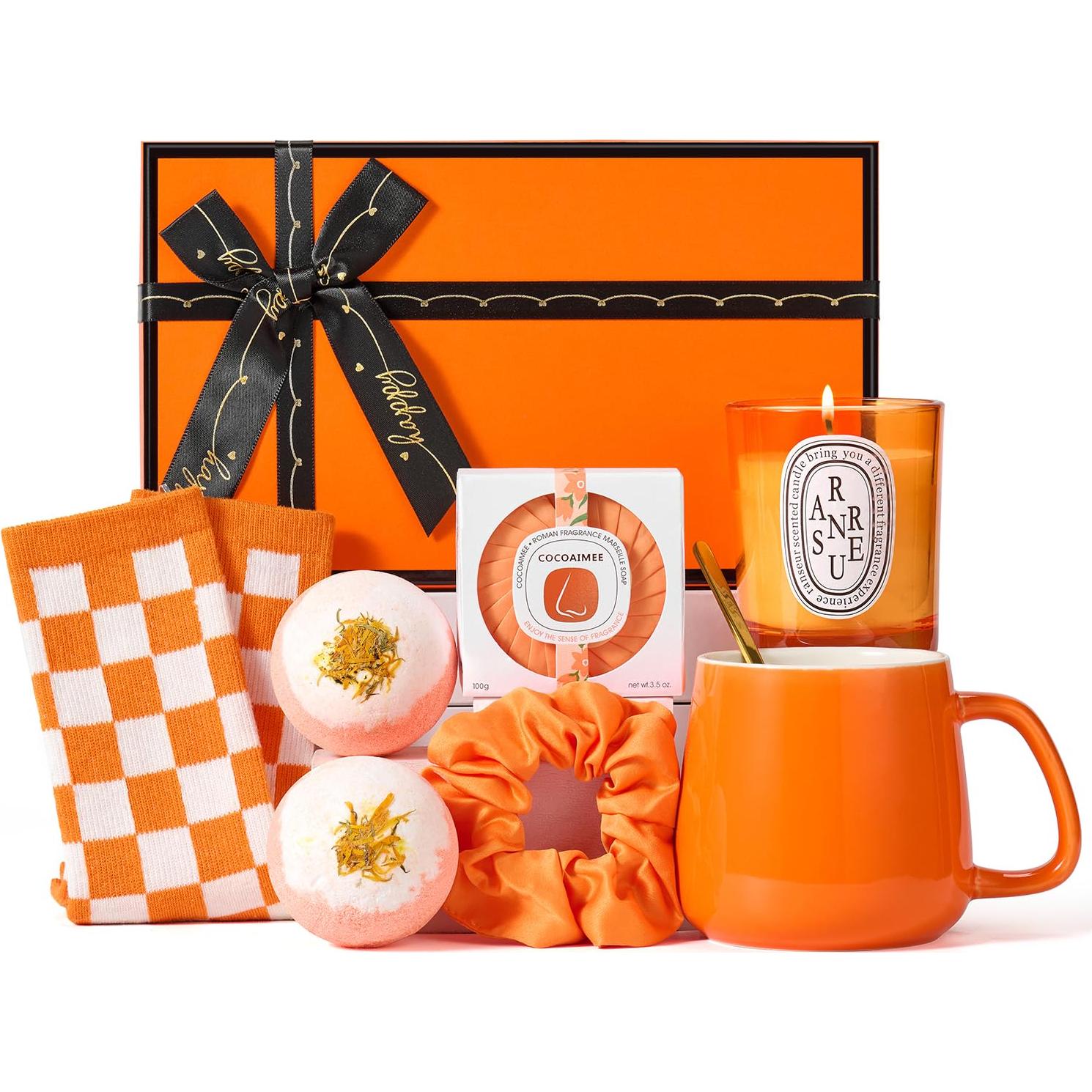 Set de Regalo Spa Naranja ComboJoy - 10 Piezas para Mujeres