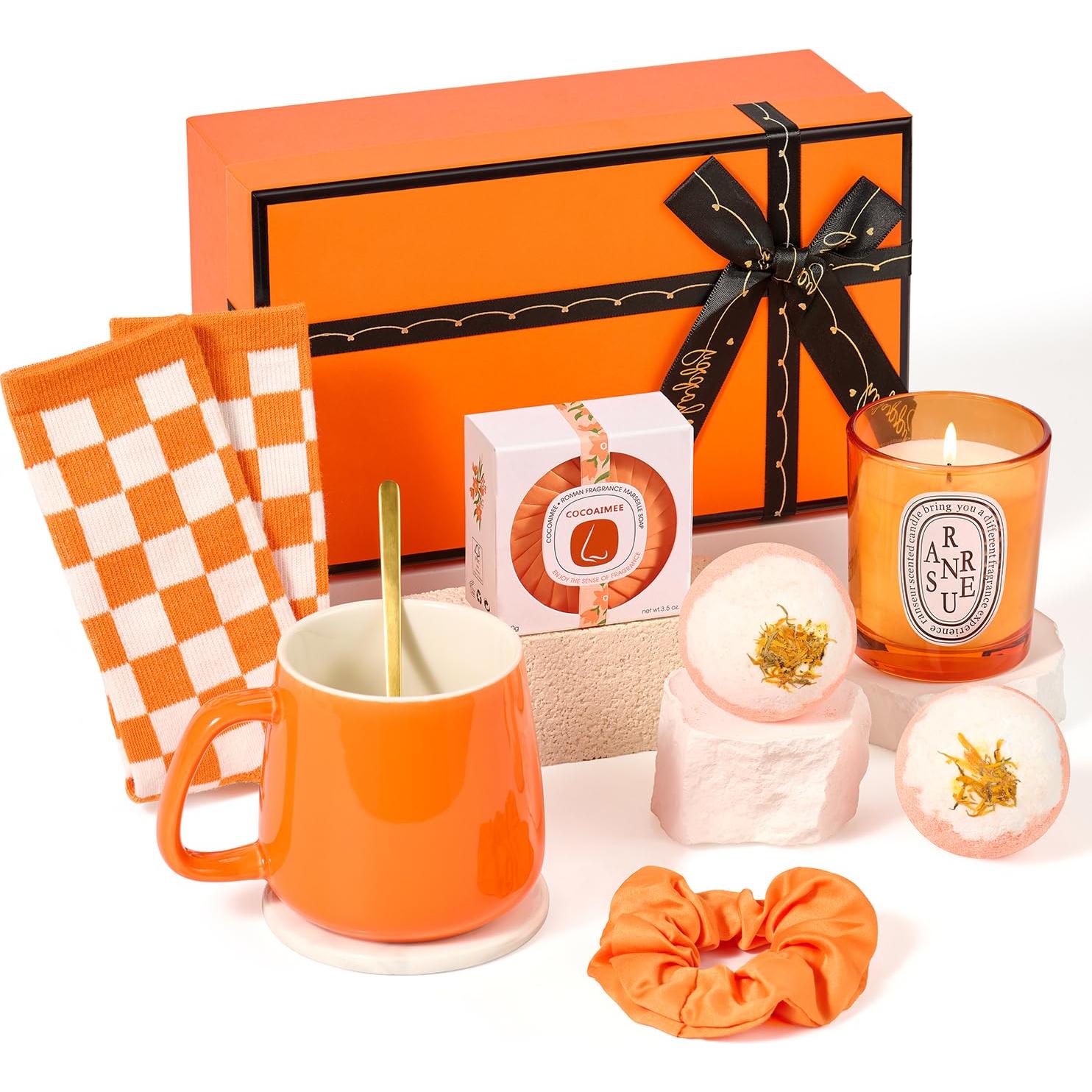 Set de Regalo Spa Naranja ComboJoy - 10 Piezas para Mujeres