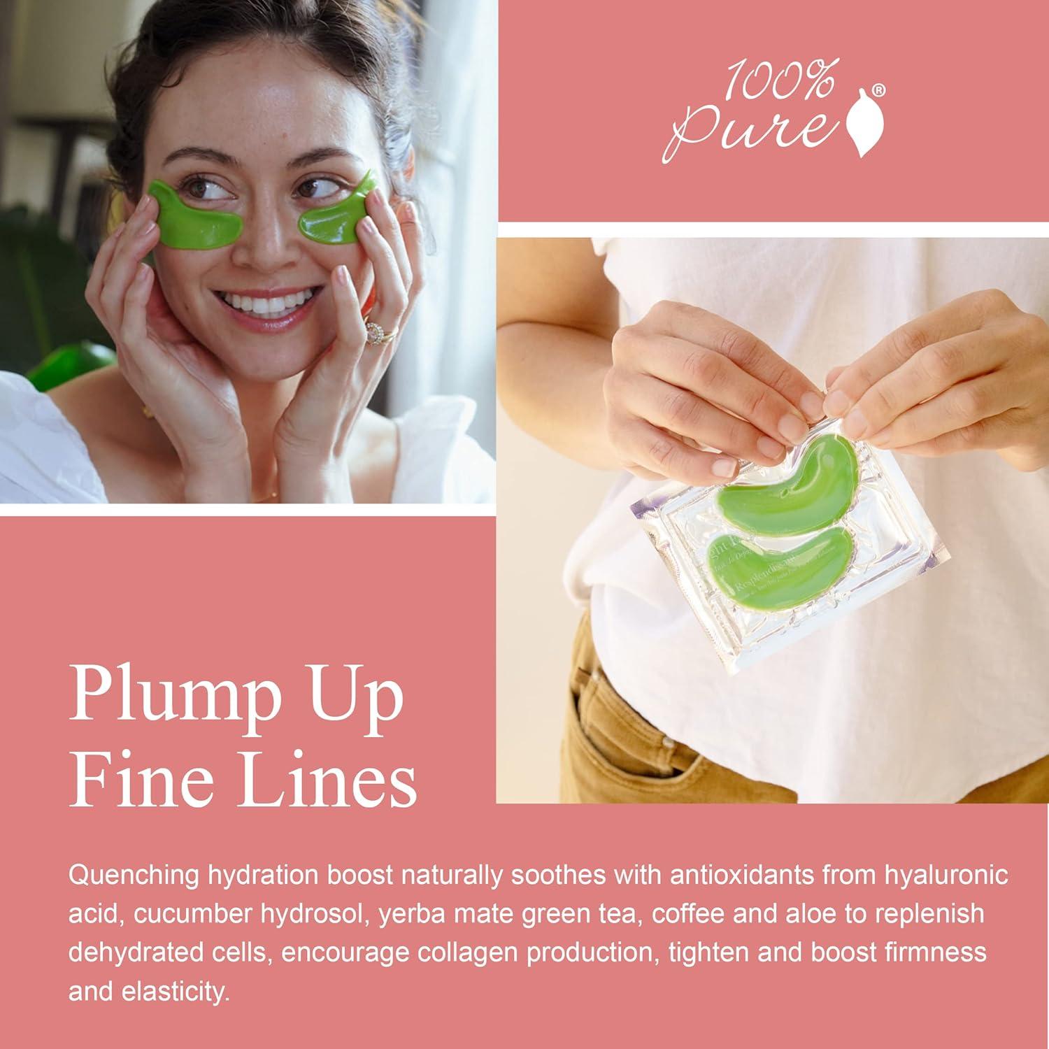 Parches Hidratantes para Ojos 100% PURO - 1 Paquete Vegano