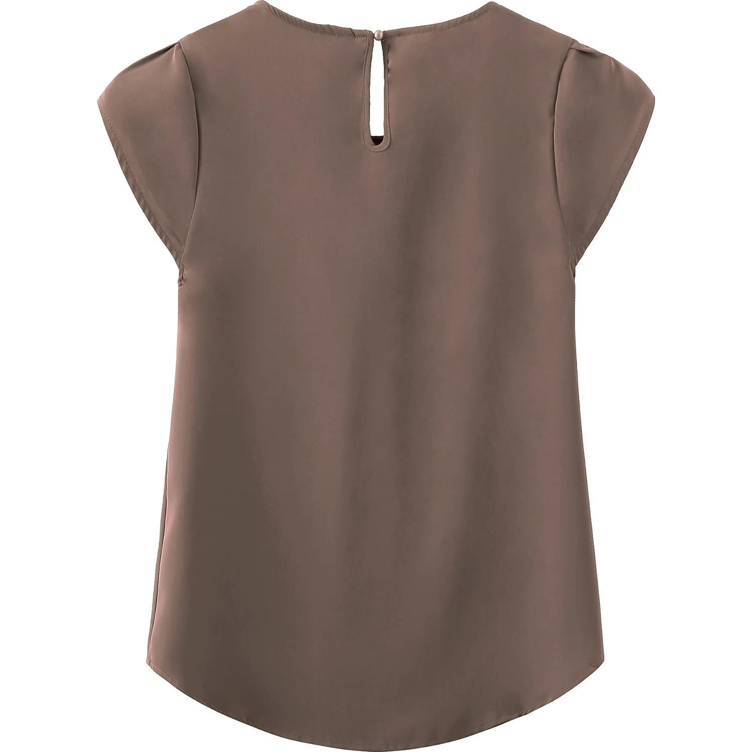 Blusa de Chiffon Plisada para Mujeres TASAMO - Manga Corta