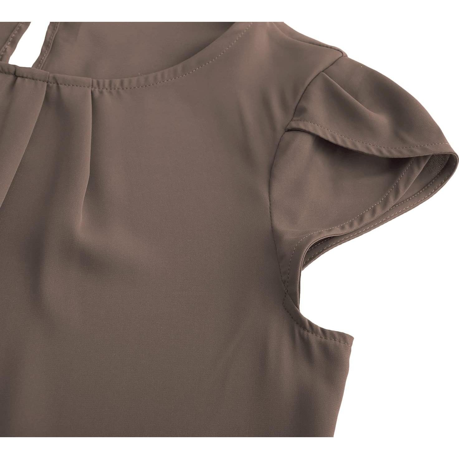 Blusa de Chiffon Plisada para Mujeres TASAMO - Manga Corta