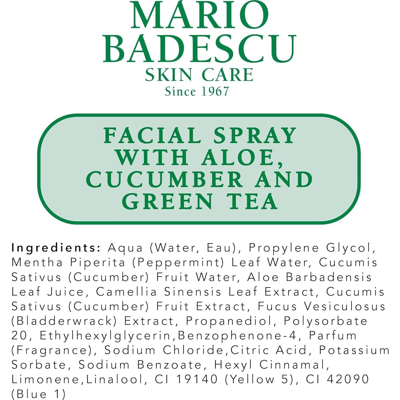 Spray Facial Mario Badescu Aloe y Té Verde 226ml Hidratante