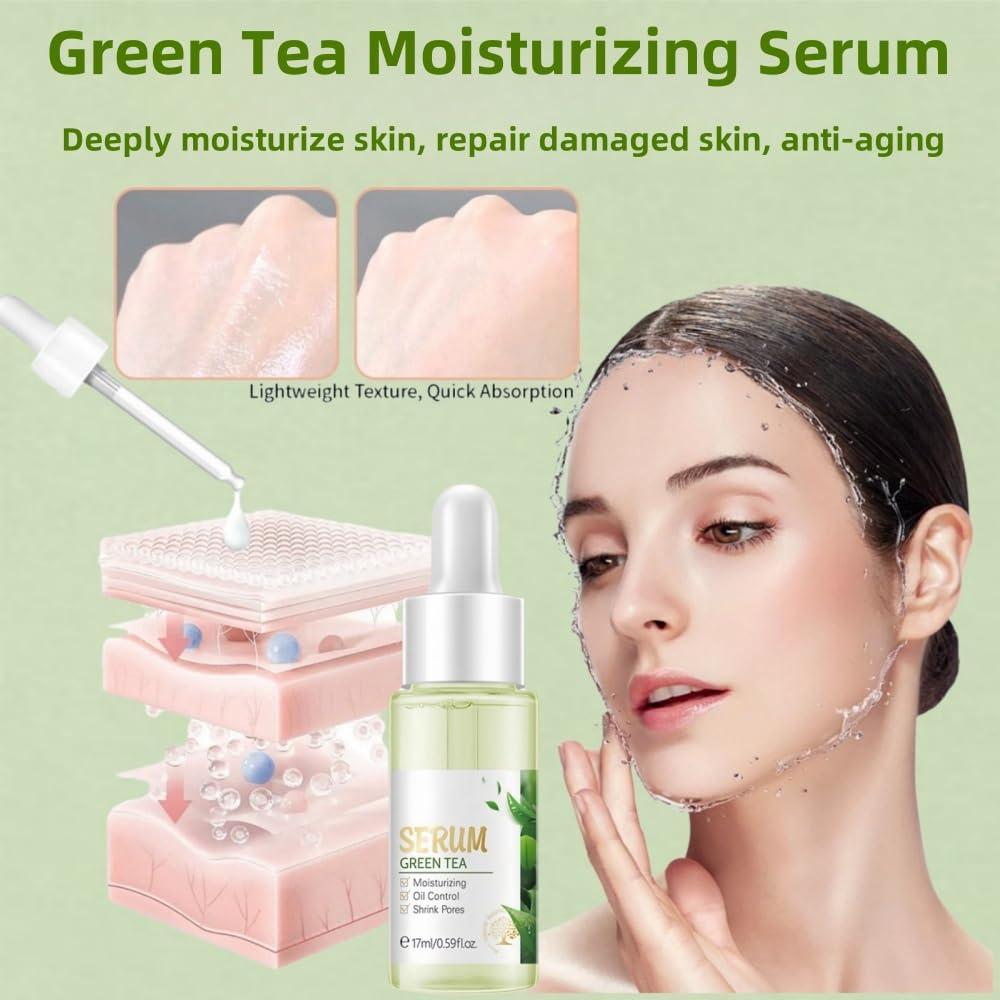 Tónico Facial de Té Verde DTTLYKSYBHJ - Hidratante y Antienvejecimiento 17ml