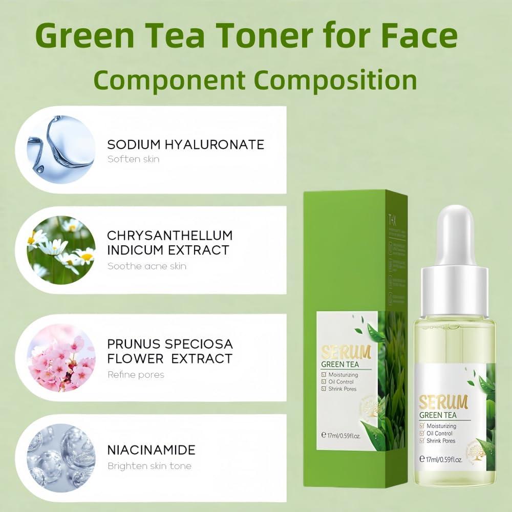 Tónico Facial de Té Verde DTTLYKSYBHJ - Hidratante y Antienvejecimiento 17ml