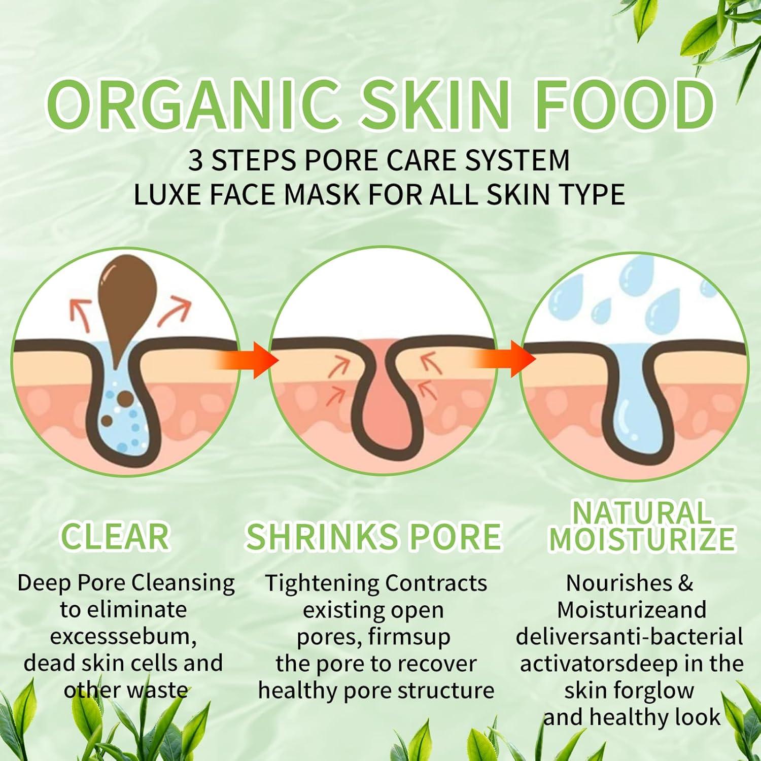 Máscara Facial de Arcilla de Té Verde GUOYAOLIFU 99g