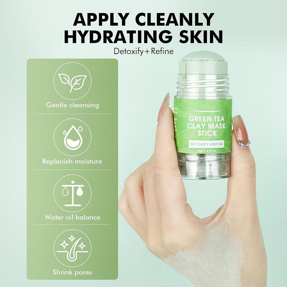 Máscara Facial de Arcilla de Té Verde GUOYAOLIFU 99g