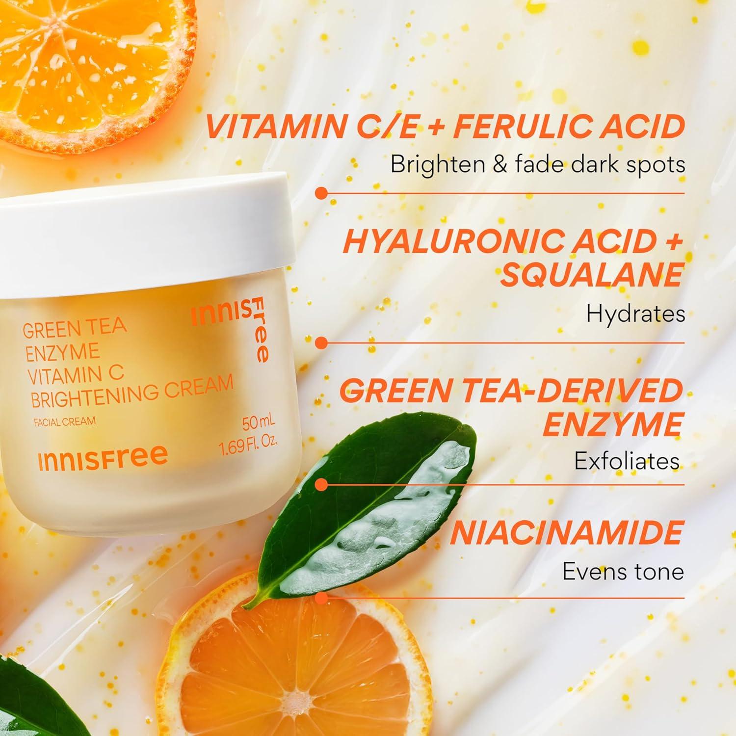 Crema Iluminadora de Vitamina C innisfree 50ml - Hidratante Facial