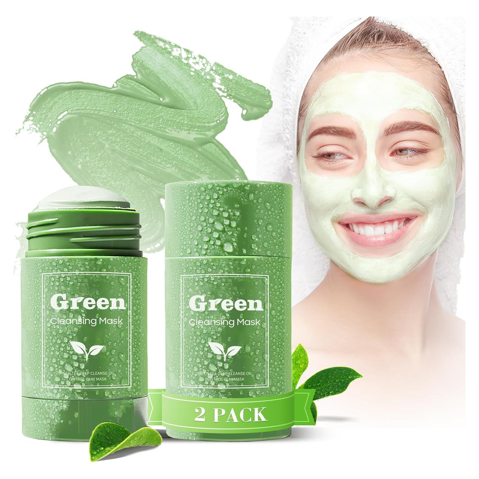 Mascarilla Facial de Barro de Té Verde Ursoulney - 2 PCS
